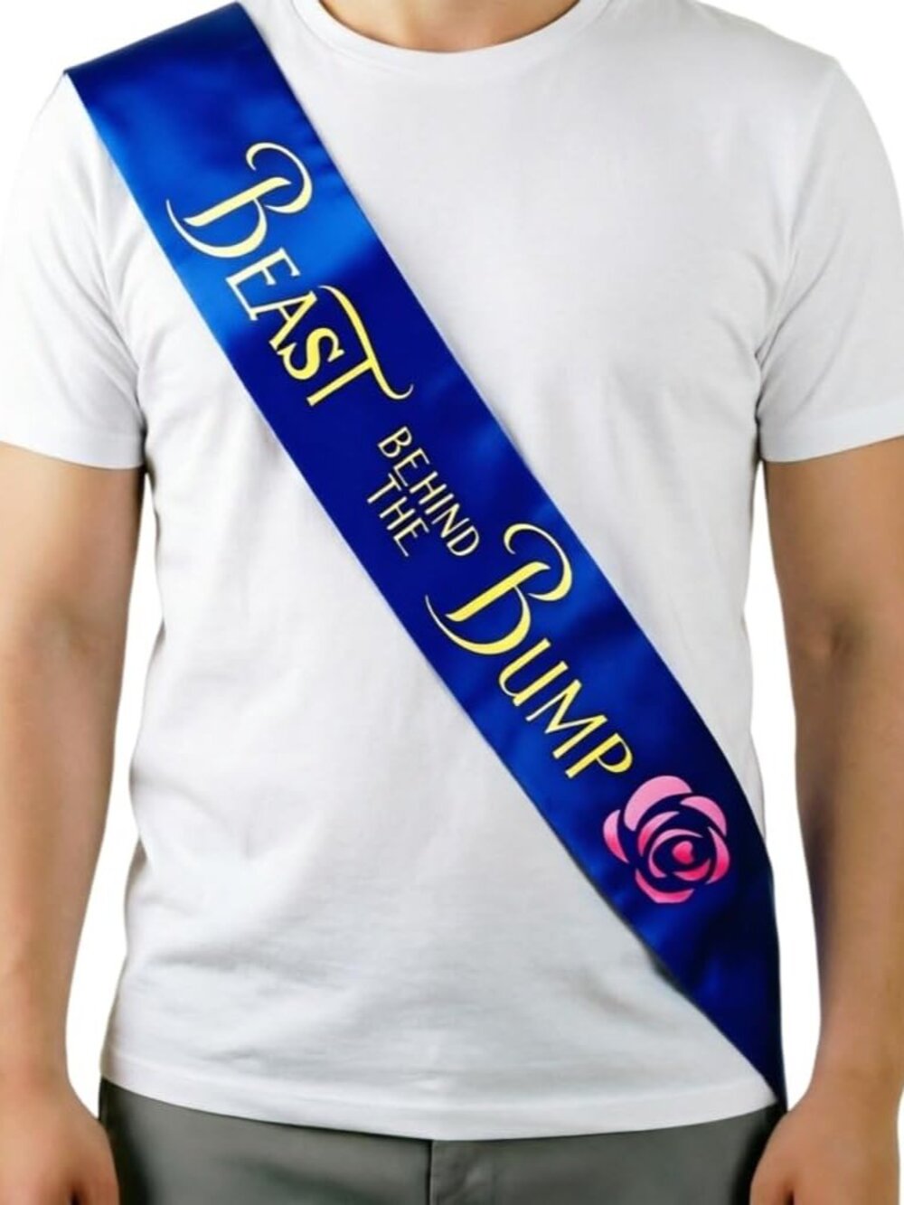Beast Behind the Bump Sash, Daddy to Be Sash, Beauty and Beast Baby Shower